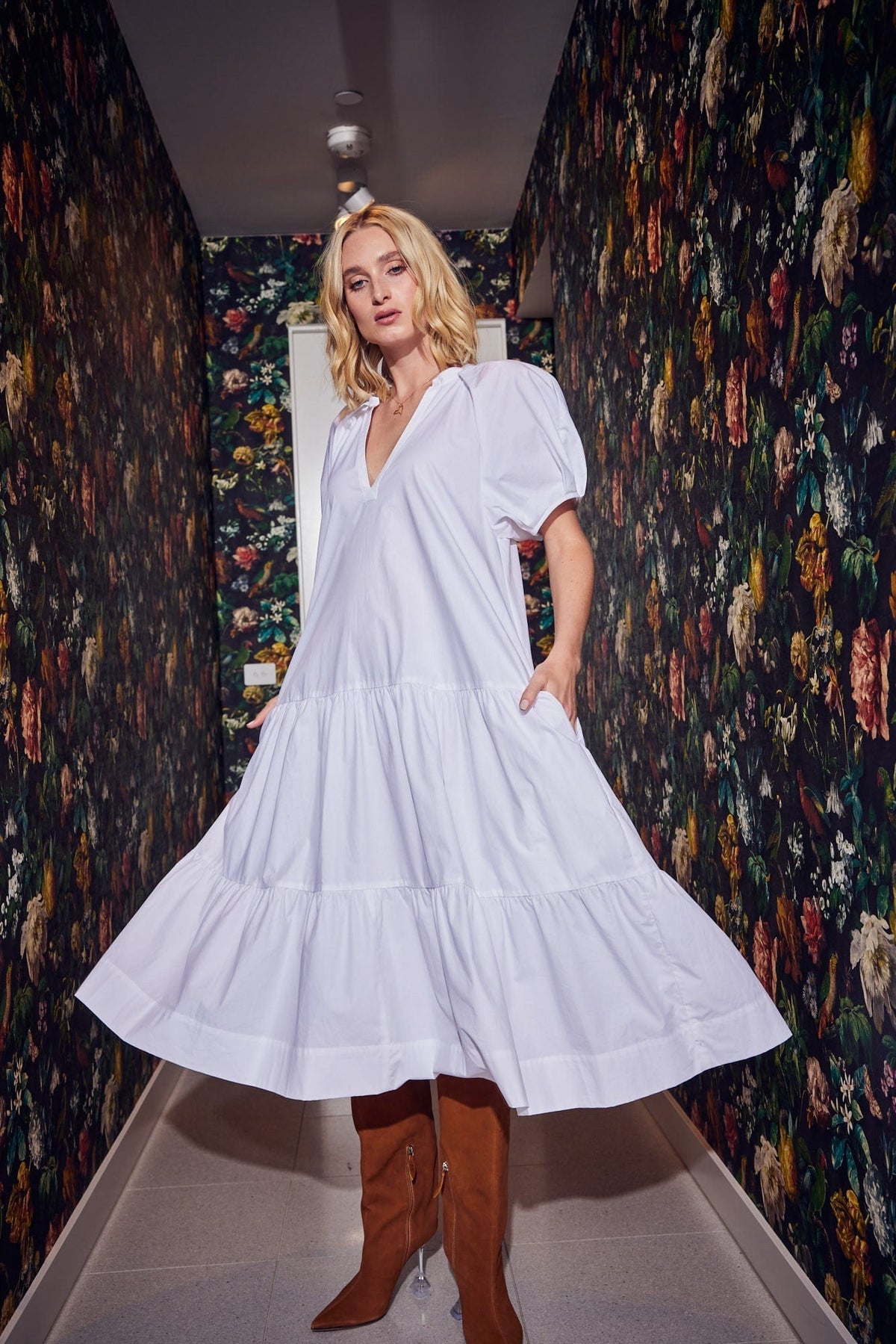Lindsay Nicholas New York Maxi Dress Joan Maxi Dress in White