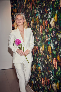 Lindsay Nicholas New York Pants Elizabeth Trouser in Winter White