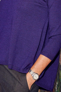 Lindsay Nicholas New York Sweaters Wellesley Sweater in Amethyst