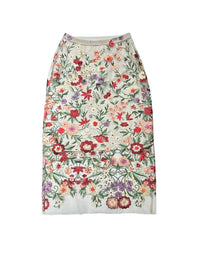 Lindsay Nicholas New York SKIRTS Lace Skirt in Floral with Nude Slip
