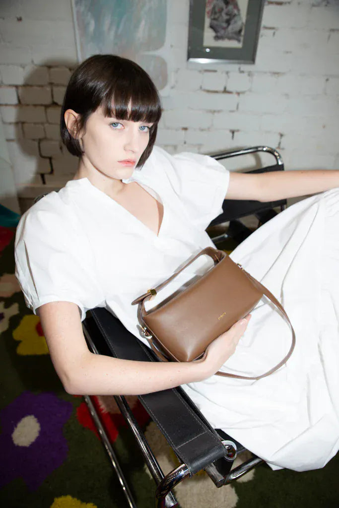 X-Nihlio Handbags bags Pillow Bag in Walnut