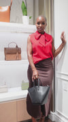 Bow Blouse in Classic Red