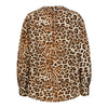 Lindsay Nicholas New York TOP Poet Blouse in Leopard Silk