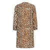 Lindsay Nicholas New York DRESS Shirt Dress in Leopard Silk