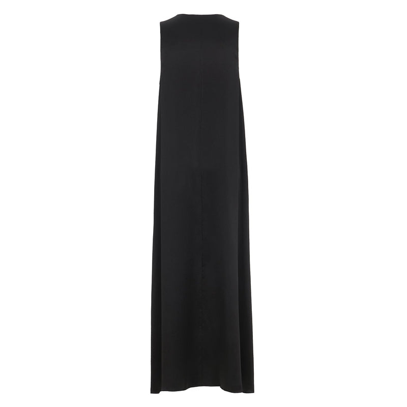 Lindsay Nicholas New York DRESS Maxi Dress in Black Silk