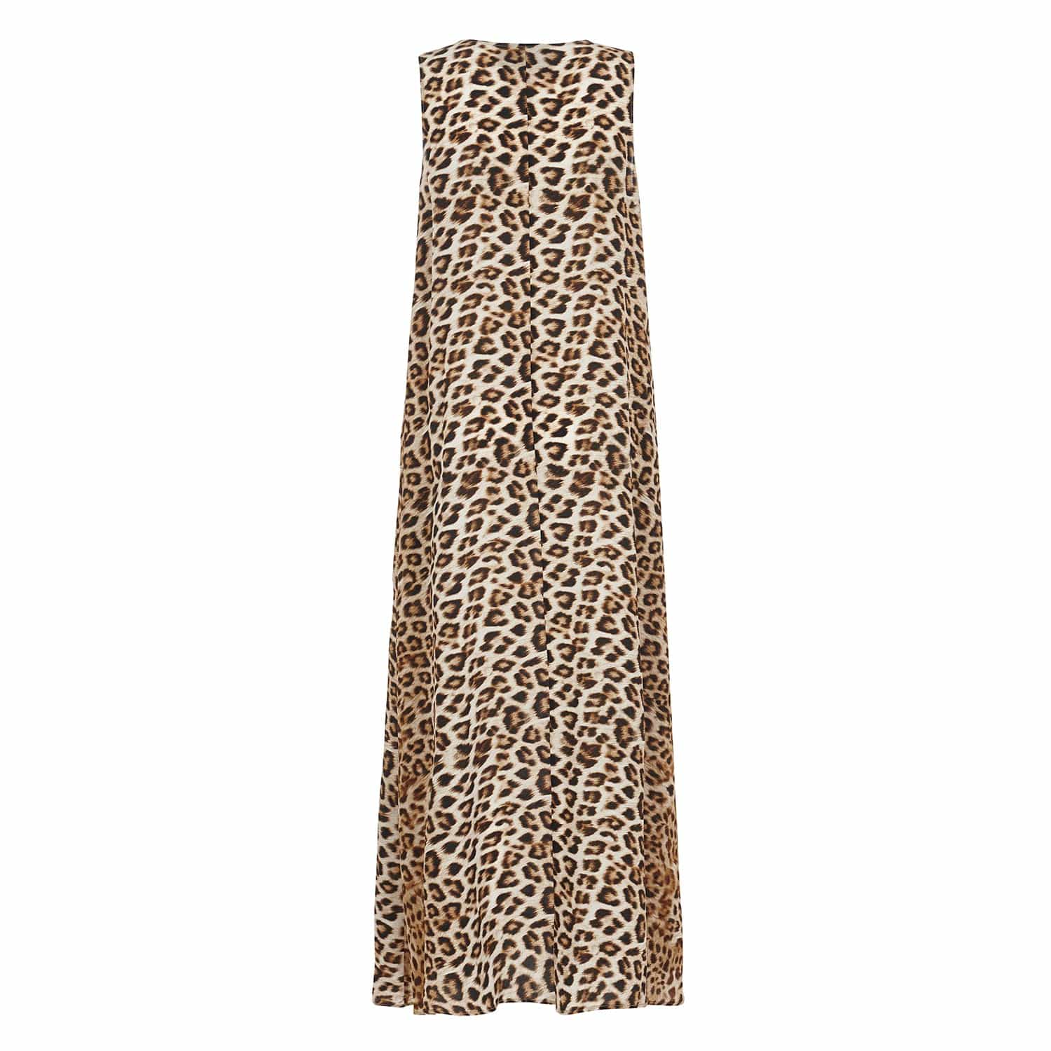 Lindsay Nicholas New York DRESS Maxi Dress in Leopard Silk