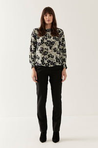 Lindsay Nicholas New York Elizabeth Trouser in Black Tropical Weight Wool