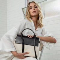 X-Nihlio Handbags bags Bank Bag in Canvas Black