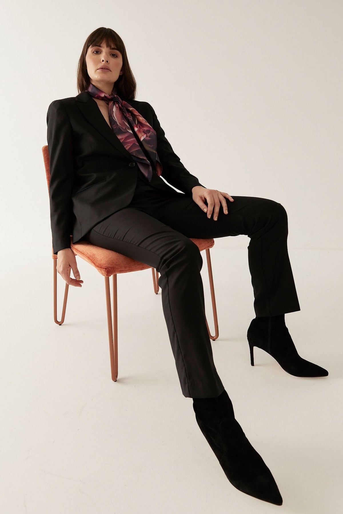 Lindsay Nicholas New York Elizabeth Trouser in Black Tropical Weight Wool