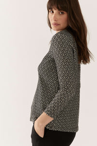 Lindsay Nicholas New York Shirts & Tops Crew Neck in Cream Casino Viscose