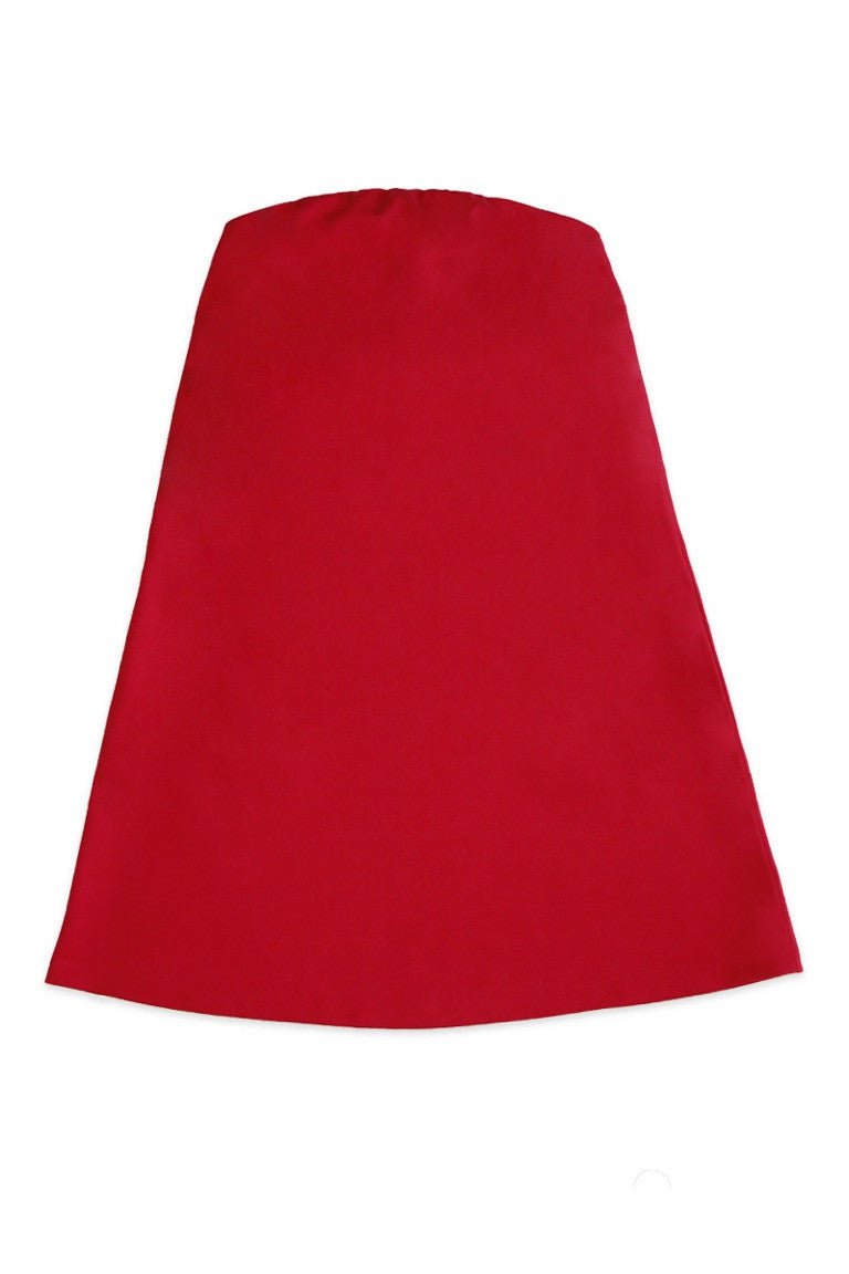 Strapless Swing Dress in Red