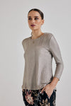 Lindsay Nicholas New York TOP Laura Crew Neck in Antique Shimmer