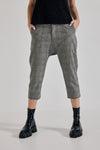 Lindsay Nicholas New York Pants Maverick Drop Crotch Pant in Grey/Burgundy Check