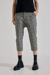 Lindsay Nicholas New York Pants Maverick Drop Crotch Pant in Grey/Burgundy Check