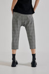 Lindsay Nicholas New York Pants Maverick Drop Crotch Pant in Grey/Burgundy Check