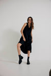 Lindsay Nicholas New York DRESS Maxi Dress in Black Silk
