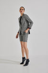 Lindsay Nicholas New York Shorts Elizabeth Short in Grey and Burgundy Plaid