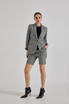 Lindsay Nicholas New York Shorts Elizabeth Short in Grey and Burgundy Plaid