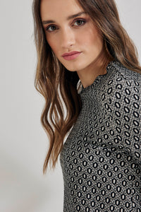 Lindsay Nicholas New York Shirts & Tops Crew Neck in Cream Casino Viscose