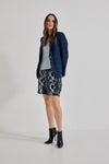 Lindsay Nicholas New York SHORTS Freya Short in Blue Python Silk