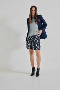 Lindsay Nicholas New York TOP Laura Sleeveless Crewneck in Ice Blue