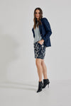 Lindsay Nicholas New York SHORTS Freya Short in Blue Python Silk