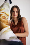 Lindsay Nicholas New York Dresses Maxi Dress in Cinnamon Silk