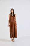 Lindsay Nicholas New York Dresses Maxi Dress in Cinnamon Silk