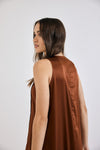 Lindsay Nicholas New York Dresses Maxi Dress in Cinnamon Silk