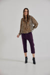 Lindsay Nicholas New York Pants Maverick Drop Crotch Pant in Aubergine