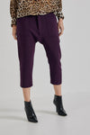 Lindsay Nicholas New York Pants Maverick Drop Crotch Pant in Aubergine