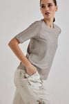 Lindsay Nicholas New York Pants Freya Pant in Crème Bird Fleur Silk Satin