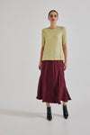 Lindsay Nicholas New York Top Laura Short Sleeve Crew in Sunflower Shimmer