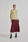Lindsay Nicholas New York Top Laura Short Sleeve Crew in Sunflower Shimmer