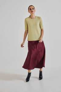 Lindsay Nicholas New York midi Duchess Skirt in Mens Necktie