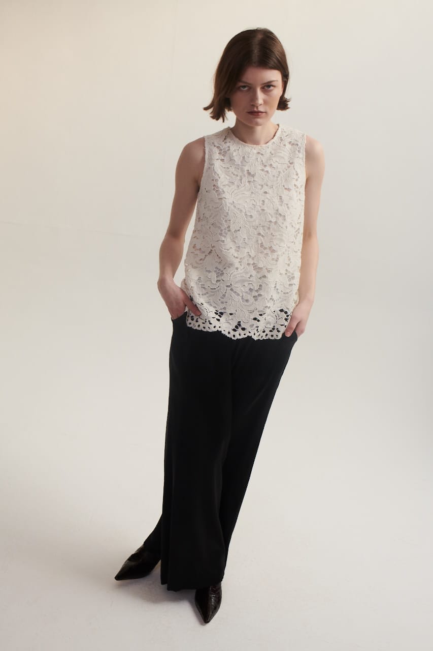 Lindsay Nicholas New York Pants Palazzo Pants in Black Silk