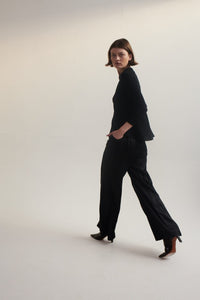 Lindsay Nicholas New York Pants Palazzo Pants in Black Silk
