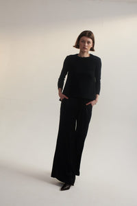 Lindsay Nicholas New York Pants Palazzo Pants in Black Silk