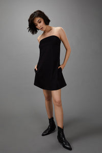 Sale DRESS Strapless Swing Dress in Black