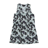 Lindsay Nicholas New York Dresses Pin-Tuck Mini Dress in Black and Purple Peony