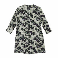Lindsay Nicholas New York Dresses Shirt Dress in Black & Purple Peony