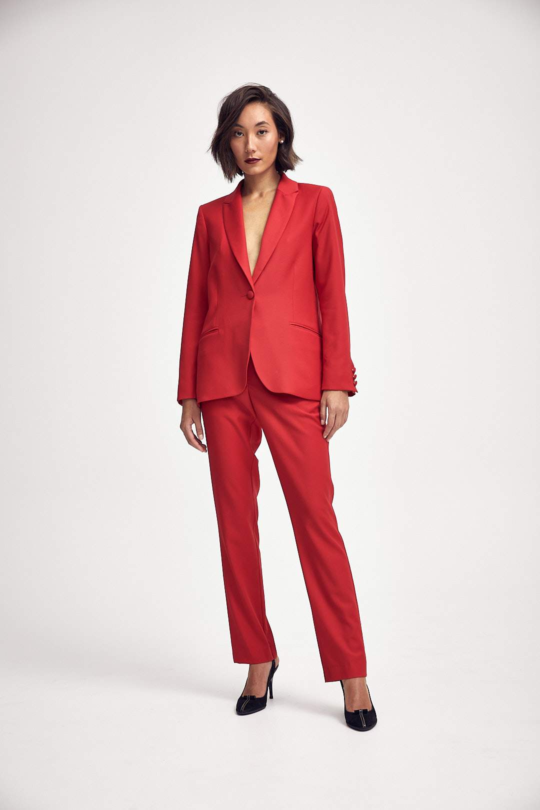 Lindsay Nicholas New York Pants Elizabeth Trouser in Classic Red