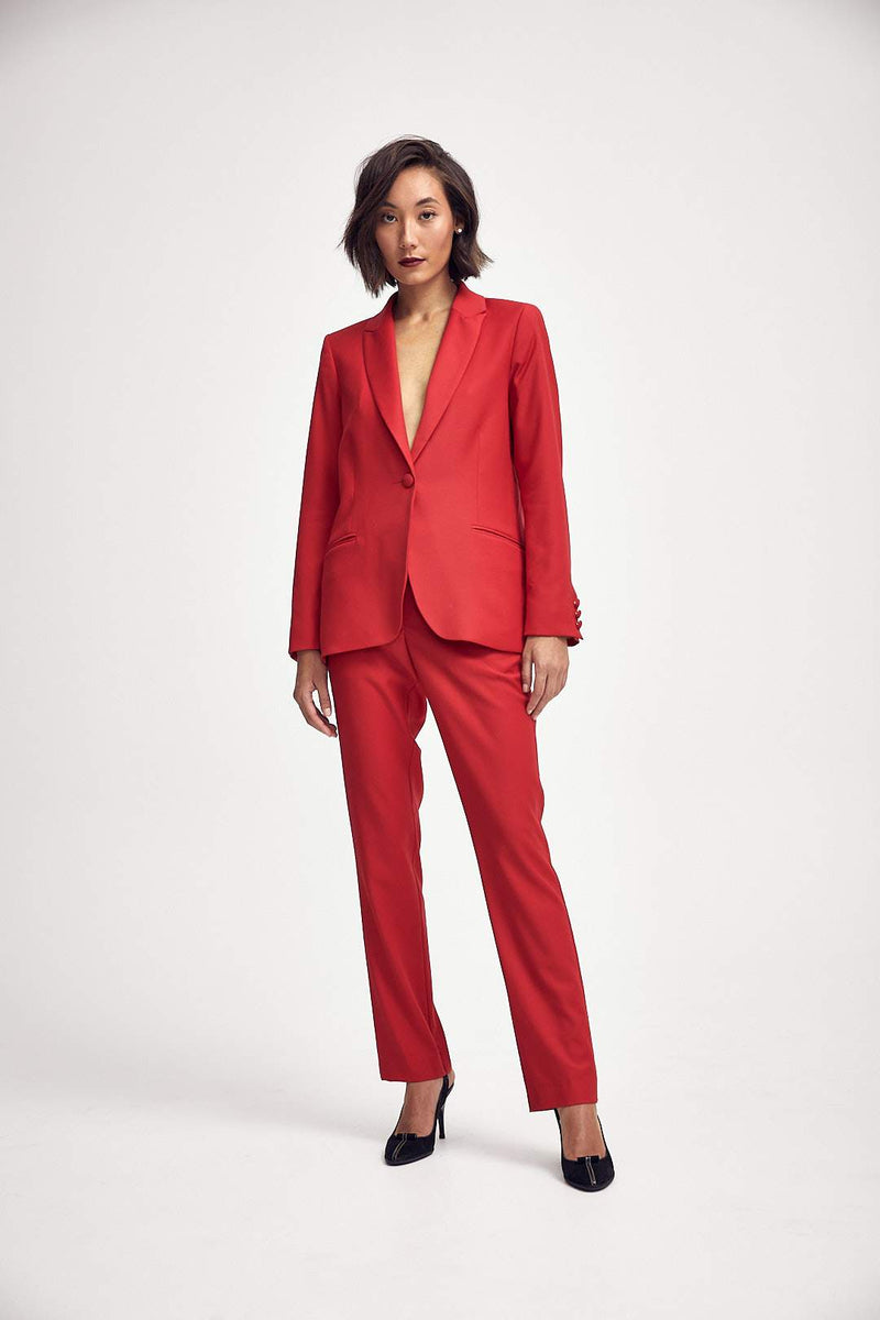Lindsay Nicholas New York Pants Elizabeth Trouser in Classic Red