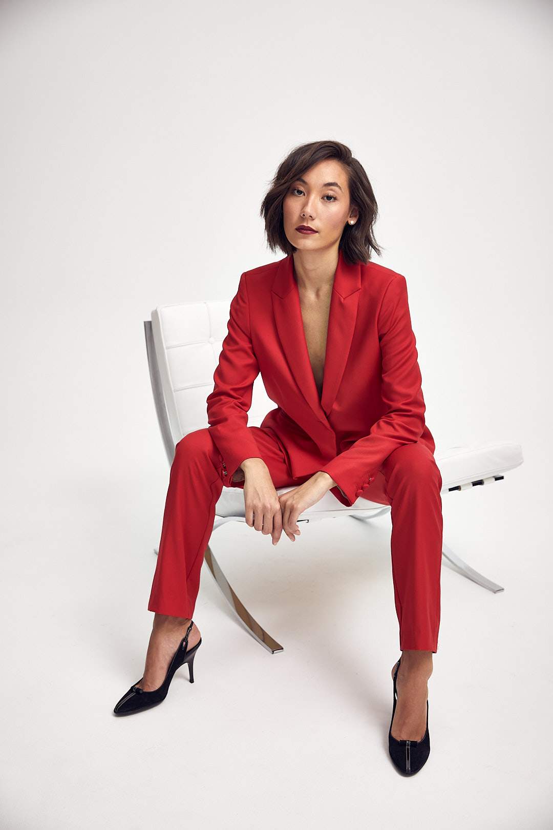 Lindsay Nicholas New York Pants Elizabeth Trouser in Classic Red