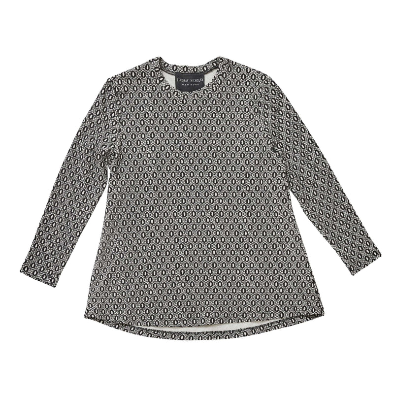 Lindsay Nicholas New York Shirts & Tops Crew Neck in Cream Casino Viscose